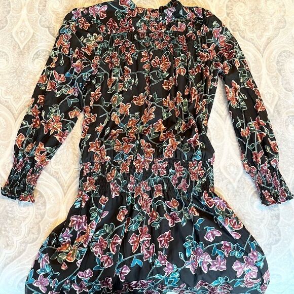 Parker 
PERLA LONG-SLEEVE FLORAL MINI DRESS IN MULTI - Picture 2 of 4